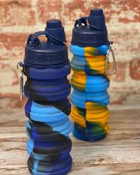 Silicone Sipper Bottle for Kids - Expandable Sipper Water Bottle for Home, Office, Gym, Trekking, Fancy Stylish Water Bottle Girls, Boys – 500 ML