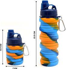 Silicone Sipper Bottle for Kids - Expandable Sipper Water Bottle for Home, Office, Gym, Trekking, Fancy Stylish Water Bottle Girls, Boys – 500 ML