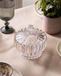Glass Candy Sugar  Dish with Lid Decorative Crystal Candy Bowl Fruit Bowl Elegant Gold Candy Holder Perfect for Parties Weddings and Gifts Ideal for Nuts Chocolates Snacks and Home Decor
