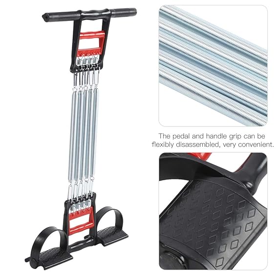 Multifunction Pedal Spring, Three Purpose Chest Expander, Stable Performance Convenient to Use Spring Chest Developer Fitness Equipment for Men Women tummy trimmer