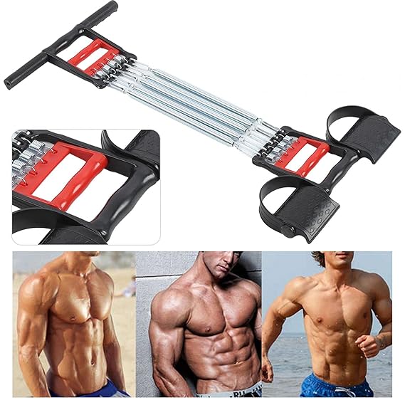 Multifunction Pedal Spring, Three Purpose Chest Expander, Stable Performance Convenient to Use Spring Chest Developer Fitness Equipment for Men Women tummy trimmer