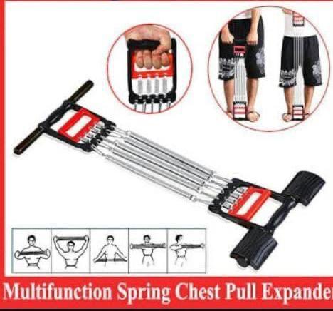 Multifunction Pedal Spring, Three Purpose Chest Expander, Stable Performance Convenient to Use Spring Chest Developer Fitness Equipment for Men Women tummy trimmer