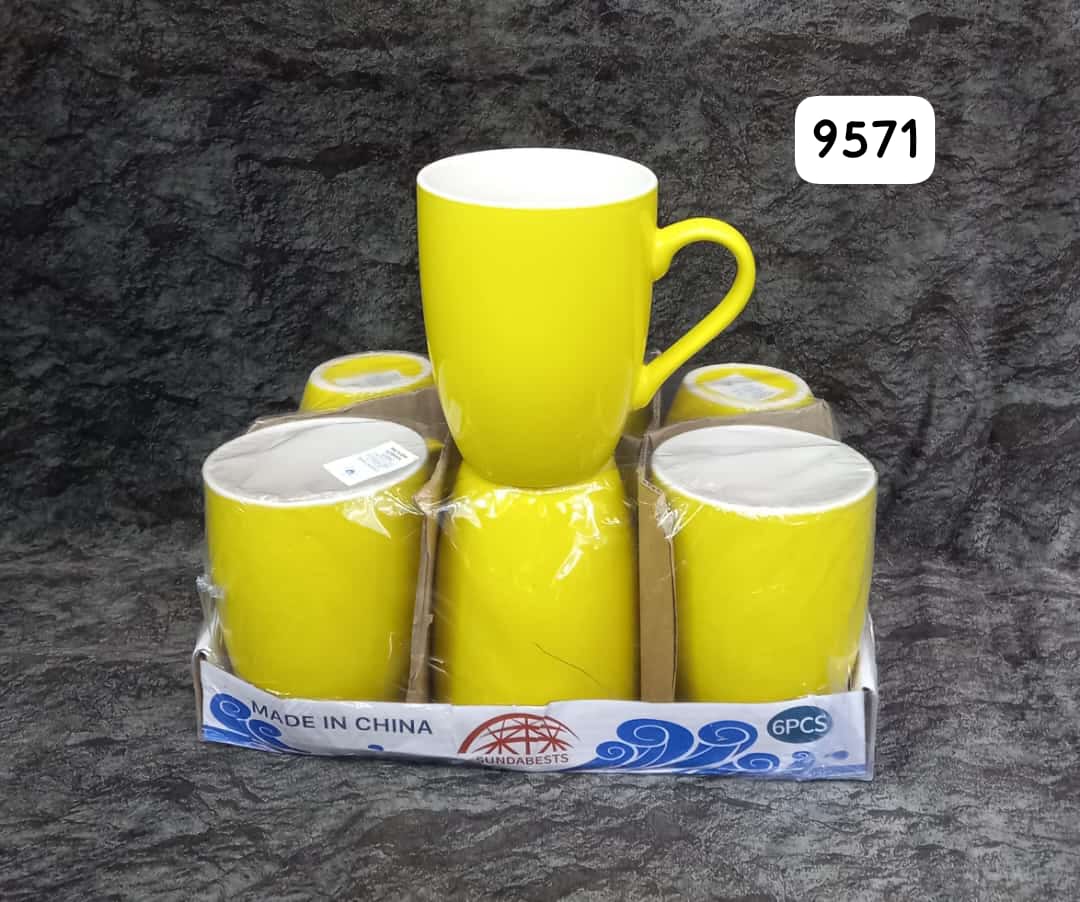 6pcs Modern Ceramic Coffee Mugs Set with handle for Tea/Latte/Cappuccino/Milk/Cocoa.