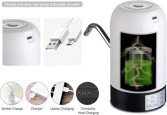 Automatic Water Dispenser for Water Carafe, Water Pump, Electric Dispenser, USB Charging – Long Battery Life – Water Dispenser with Tap for Carafes Quality Water Extractor