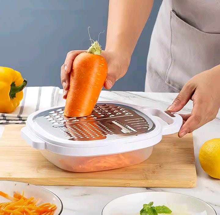 Adjustable Stainless Steel Vegetable Slicer Carrot Grater Potato Cutter Kitchen Vegetable Fruit Tools , grater with case and plastic cover for cheese, vegetables & spice