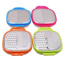 Adjustable Stainless Steel Vegetable Slicer Carrot Grater Potato Cutter Kitchen Vegetable Fruit Tools , grater with case and plastic cover for cheese, vegetables & spice