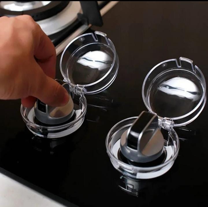 4pcs Gas Stove Switch Protective Cover - Clear Minimalist Kitchen Gas Knob Cover for Safety & Cleanliness