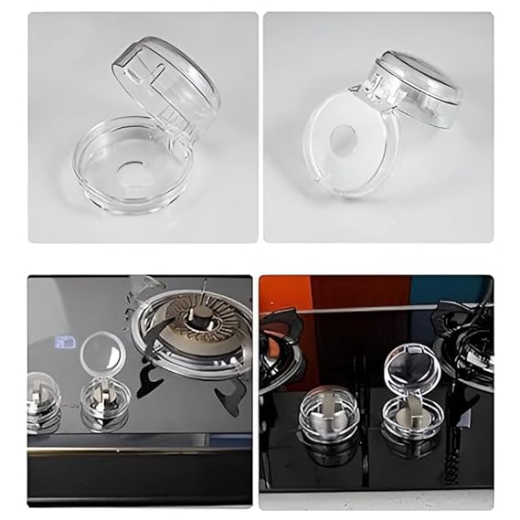 4pcs Gas Stove Switch Protective Cover - Clear Minimalist Kitchen Gas Knob Cover for Safety & Cleanliness