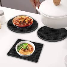 2pcs Heat Resistant Silicone Mat Drink Cup Coasters Non-slip Pot Holder Table Placemat Kitchen Accessories