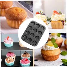 6 Hole Muffin Tray, 18 Muffin Pan Bakeware Oven Tray, Non-Stick Cupcake Tin Baking Mould for Yorkshire Pudding Pies, Cupcakes, Muffin Brownies and Mince Pie Baking Tray, Carbon Steel