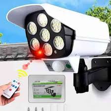 Solar Security Lights Outdoor Motion Sensor, Dummy Camera Light IP66 Waterproof for Yard Garden Garage Illumination and Protection