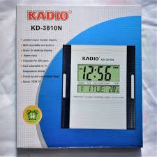 KADIO New Digital Jumbo Wall Mount & Table Temperature Display Clock Kd-3810 Lcd