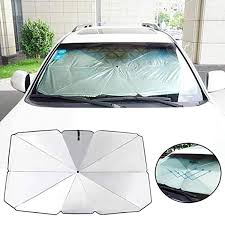 Car Sunshade Umbrella for Windscreen, Car Front Window Sunshade Umbrella, Fast Easy to Use Car Sun Shade Cover, Strong Sunshade Effect Suitable for Most Vehicles