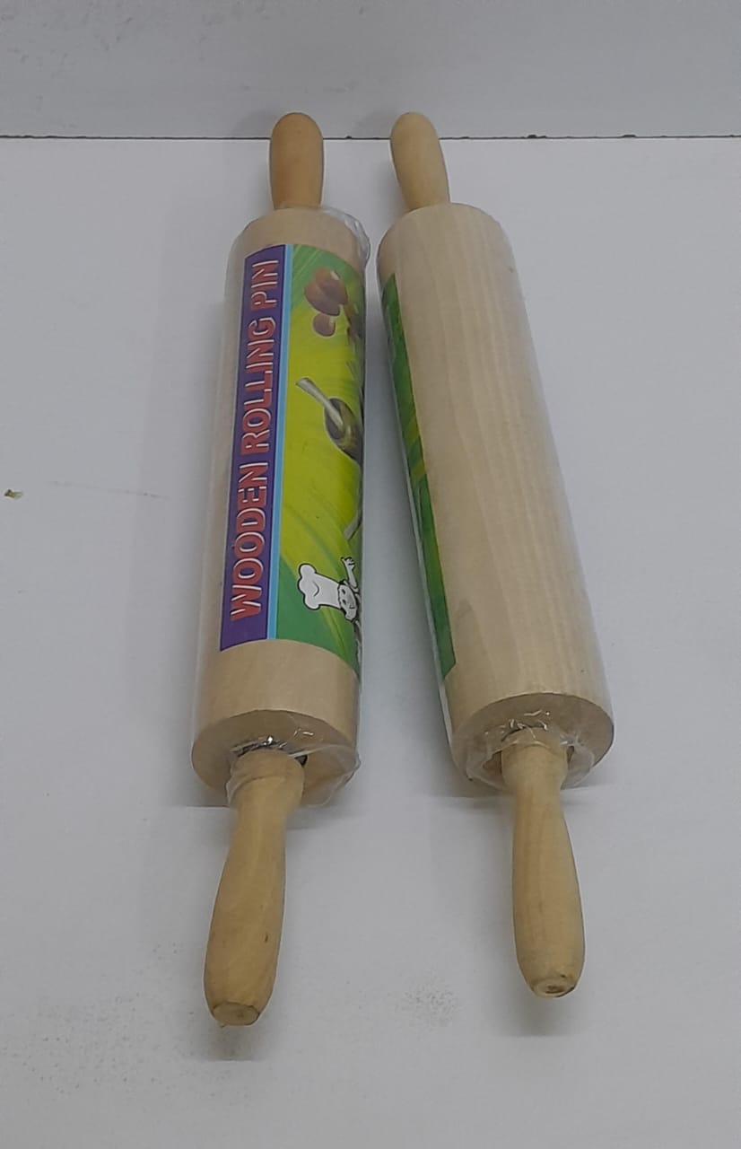 Natural Wooden Rolling Pin Christmas Home Cookies Biscuit Baking Tool Decor