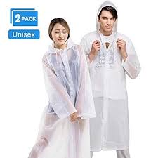 Waterproof EVA Raincoat Reusable Outdoor Camping Travel Hooded Rain Coat Poncho for Men Women