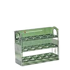 Egg Box Holds Up to 30 Eggs, Plastic Egg Box, Portable Egg Storage Box, Egg Box for Refrigerated Kitchen