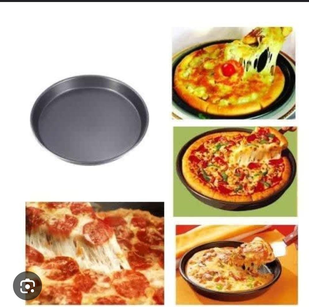 Pizza Pan Set of 3: made of heavy duty carbon steel with non-stick coating, perfect baking experience, easy to clean and non-stick