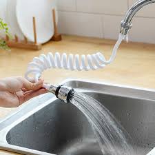 Flexible Water Saving Kitchen Retractable Spring Hose Faucet 360-Degree Adjustable Nozzle Spout Water Saving Kitchen Tap Faucet Bubbler Extender