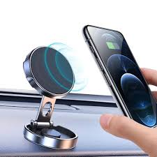 Magnetic smart cell phone holder, 360 Degree Multi-Angle Rotation Car Desk Wall Vacuum, Adsorption wall car gym phone stand with hands free grip mount, Suction Foldable Phone Holder Hands-Free Stand D
