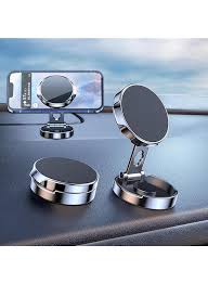 Magnetic smart cell phone holder, 360 Degree Multi-Angle Rotation Car Desk Wall Vacuum, Adsorption wall car gym phone stand with hands free grip mount, Suction Foldable Phone Holder Hands-Free Stand D