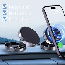 Magnetic smart cell phone holder, 360 Degree Multi-Angle Rotation Car Desk Wall Vacuum, Adsorption wall car gym phone stand with hands free grip mount, Suction Foldable Phone Holder Hands-Free Stand D