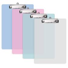 Transparent Clipboard Crystal Clear Exam Board | Exam Pad | Writing Pad | Ideal for Drawing/Writing/Note Taking| Sturdy, Lightweight for Office, School, College