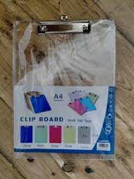 Transparent Clipboard Crystal Clear Exam Board | Exam Pad | Writing Pad | Ideal for Drawing/Writing/Note Taking| Sturdy, Lightweight for Office, School, College