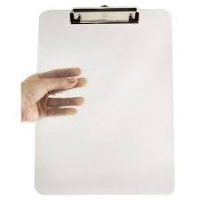Transparent Clipboard Crystal Clear Exam Board | Exam Pad | Writing Pad | Ideal for Drawing/Writing/Note Taking| Sturdy, Lightweight for Office, School, College