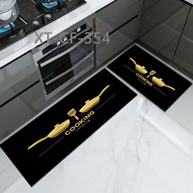 2pcs High quality medium grip Rubber underside floor 3D 2in1 kitchen mat Size 40*60cm
40*120cm; thickness 2.5mm