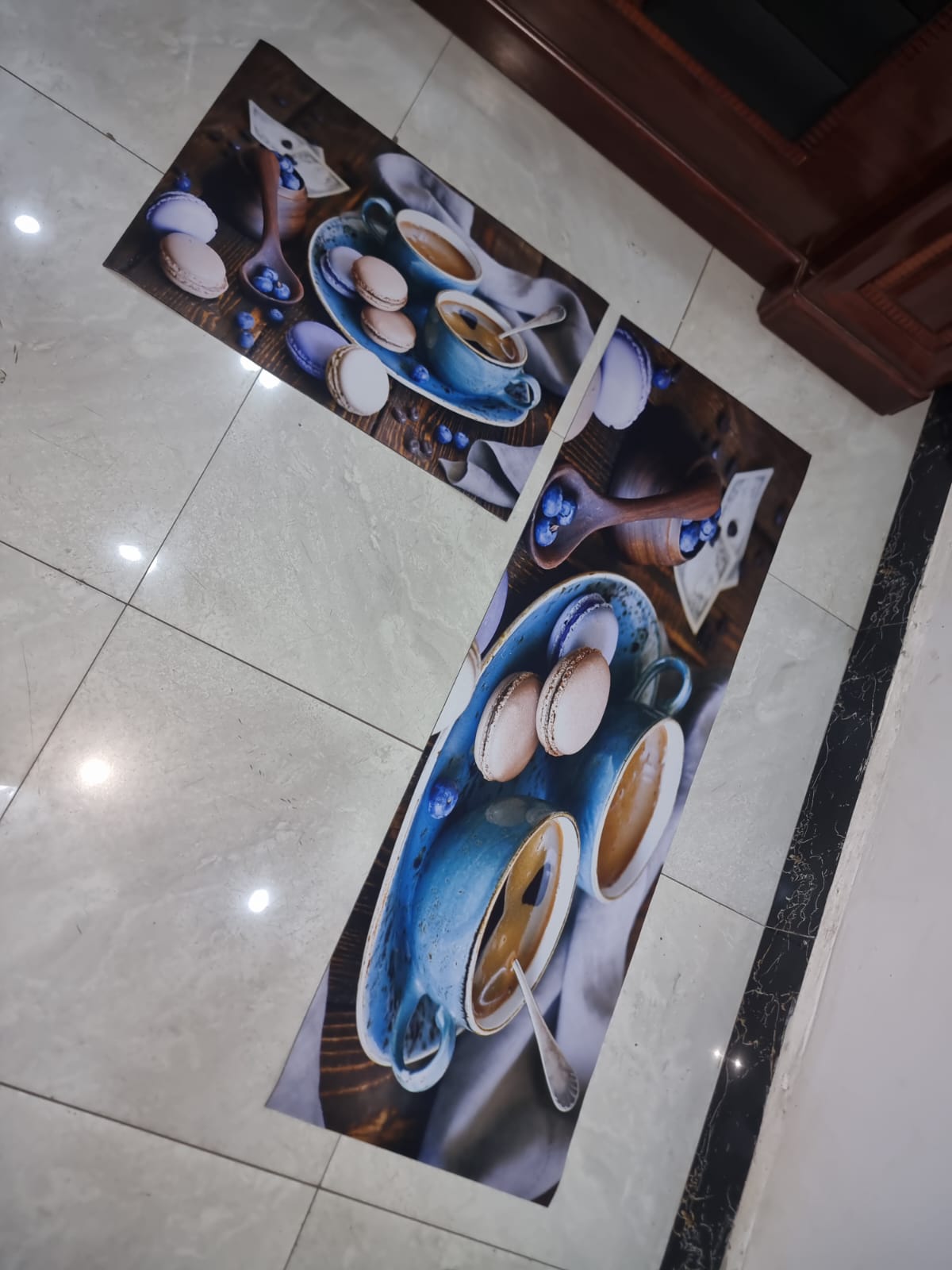 2pcs High quality medium grip Rubber underside floor 3D 2in1 kitchen mat Size 40*60cm
40*120cm; thickness 2.5mm