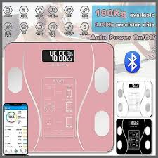 Body Fat Scale Bluetooth, Smart Digital Weight Bathroom Scales Weighing BMI with Auto Calibration, USB Rechargeable Composition Monitors Smartphone App