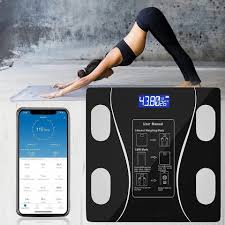 Body Fat Scale Bluetooth, Smart Digital Weight Bathroom Scales Weighing BMI with Auto Calibration, USB Rechargeable Composition Monitors Smartphone App