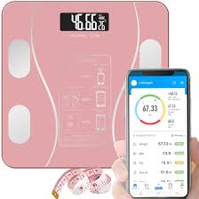 Body Fat Scale Bluetooth, Smart Digital Weight Bathroom Scales Weighing BMI with Auto Calibration, USB Rechargeable Composition Monitors Smartphone App