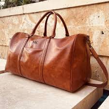 Leather Travel Duffle Bag for Men, Carry On Weekender Overnight Bags for Business Sports Gym