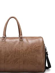 Large Leather  Duffle Bag for Travel Men and Women's Luaggage Duffel Bags Stylish Ideal Cabin Bag Weekender Bag for Travelling Overnight Carry Bag