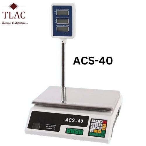 🤑OFFER🤑🌽ONLY AT KILIMALL 🌽Tlac 40 kgs ACS-40 digital computing weighing scale with arm.Quality Electronic Scale.
Displays Weight, Unit Price And Total Price.
40KG WEIGHING
5g Division
Conductive S