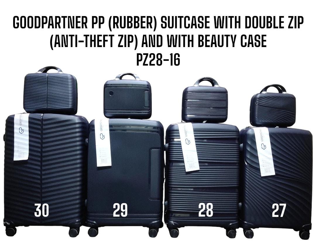 4in1 luxurious Unbreakable suitcase with double zip size 30.Stylish travel suitcase made from durable fibre
Comes with a set 360-degree wheels for convenient movement 
Large and spacious enough for yo