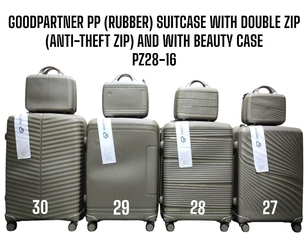 4in1 luxurious Unbreakable suitcase with double zip size 30.Stylish travel suitcase made from durable fibre
Comes with a set 360-degree wheels for convenient movement 
Large and spacious enough for yo
