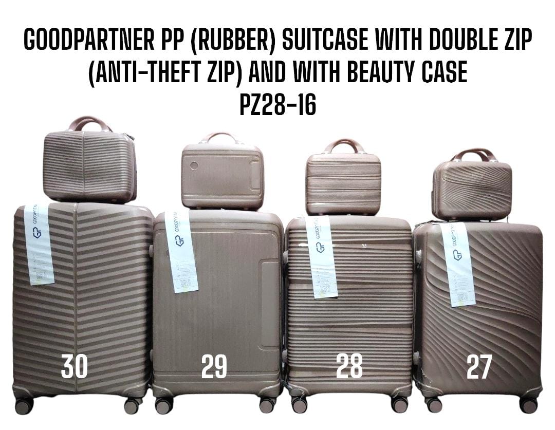 4in1 luxurious Unbreakable suitcase with double zip size 30.Stylish travel suitcase made from durable fibre
Comes with a set 360-degree wheels for convenient movement 
Large and spacious enough for yo