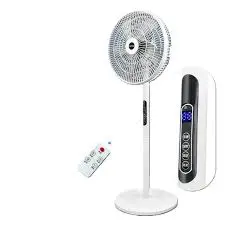 🍊✔️Euroken Remote Controlled URK 16" Modern Standing Quiet Fan White Color with Steady Base and Remote Control🍊🧏‍♀️