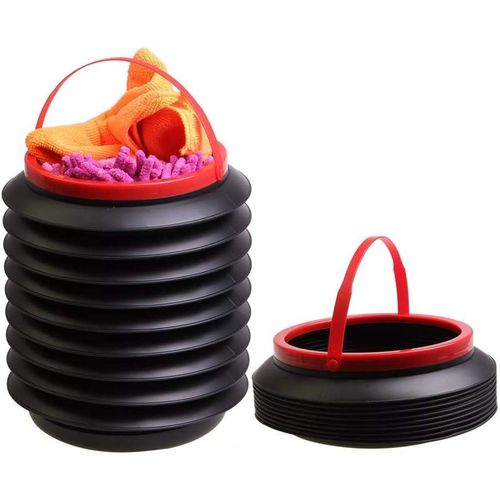 4L Collapsible Car Dustbin Pop Up Trash Can Foldable Waste Bin Garbage Storage Rubbish Organizer.: Car garbage trash bucket box is made using high-quality PP recycled plastic, environmental protection