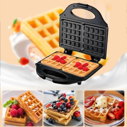 🎀PRICE DROP🦋Sandwich Cake Baking Maker Toaster, Breakfast Non-Stick Waffle Maker🦋High Power Efficiency :With a 750W mini waffle maker, you can quickly and efficiently cook up your favorite breakfas