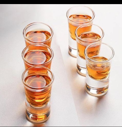 6pcs Tot glass;This is a great gift idea for people who like to take a strong chance. A must have for the home bar.