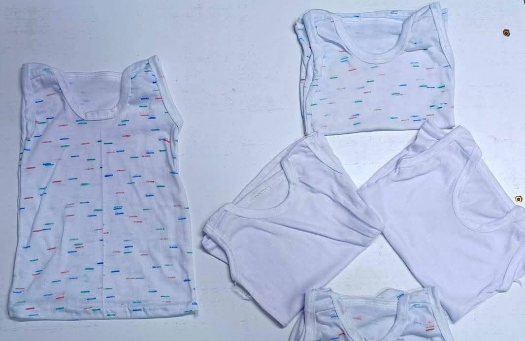 6PCS NEWBORN VESTS. Made of bamboo fabric mixed with the natural cotton that is super soft to give your baby bold maximum comfort.