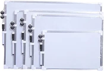 WHITE BOARD. Magnetic White boards With Aluminum Frame, The magnetic surface allows them to double as a bulletin board for displaying memos or charts.