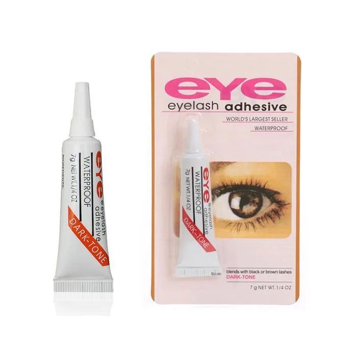 2Pcs Eye Lash Adhesive Glue Dark Tone Waterproof Eye Lashes Glue Makeup Tools