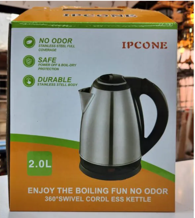 GRAB YOURS TODAY // ON OFFER📍📍AILYONS/IPCONE 1.8L Top Quality Stainless Steel Electric Kettle Hotel Guest Room Automatic Shut Off Portable Electric Kettle