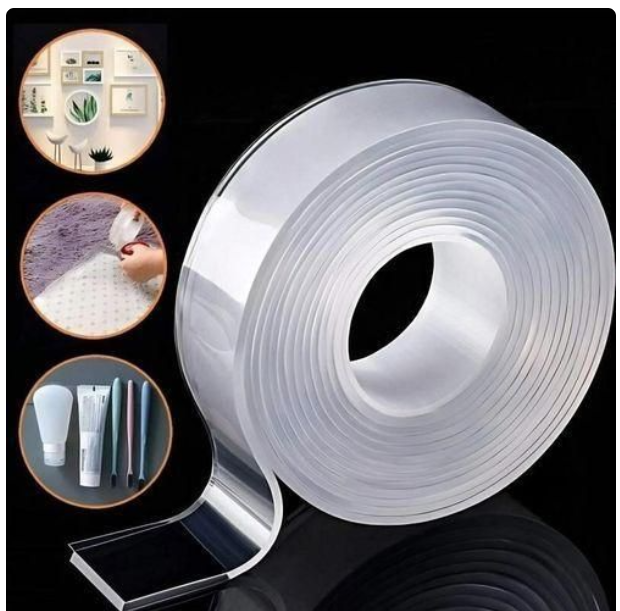 2M Nano Double-Sided Tape – Reusable, Heavy-Duty Wall Mounting Adhesive, Clear & Washable, No Residue, Strong Sticky Tape for Home, Office, Posters, Photo Frames