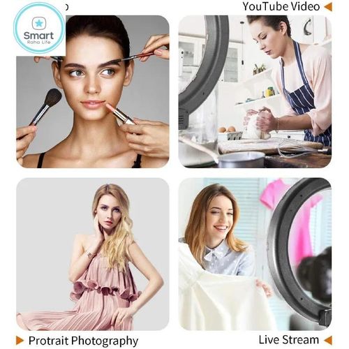 10 Inch Ringlight with FREE Bluetooth Shutter, 2M Tripod Stand -  Dimmable Beauty Ring light for Selfie Live Stream/Makeup/Youtube/Tiktok Video