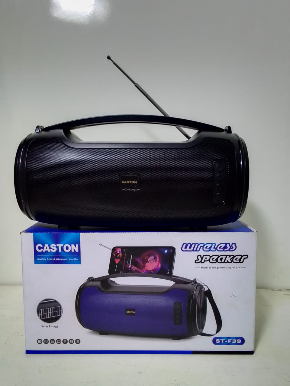 FLASH SALE DEALS!!! CASTON ST-F39 WIRELESS BLUETOOTH SPEAKER (USB/TF Card, Lightweight, Portable, High quality, X Bass, FM Radio, Solar panel)